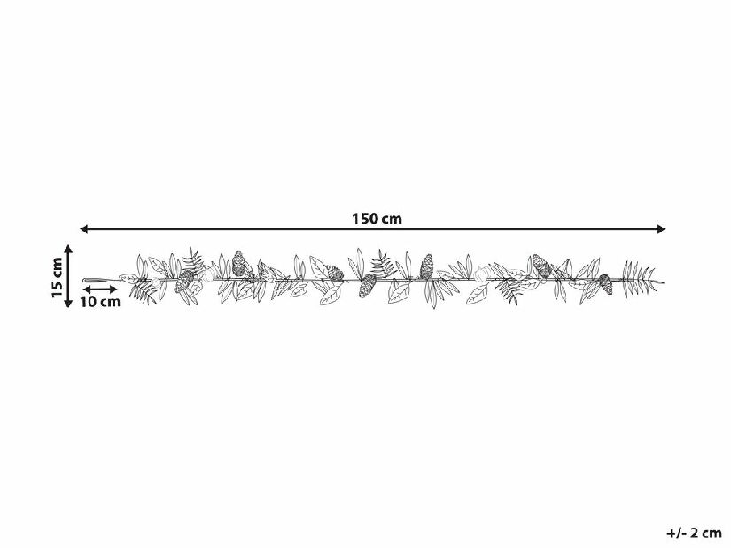 Ghirlandă de Crăciun 150 cm Marza (portocaliu)