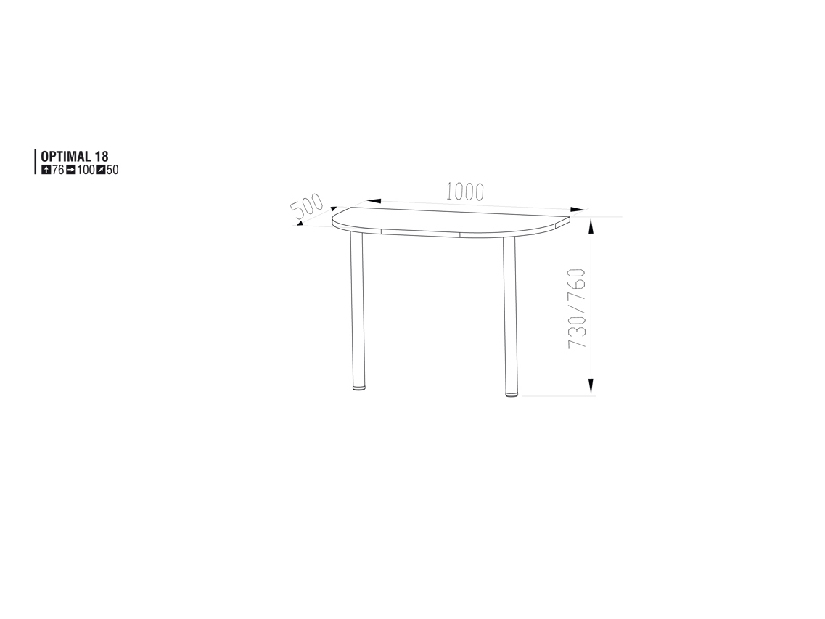 Rohová spojka stolov Optimal 18