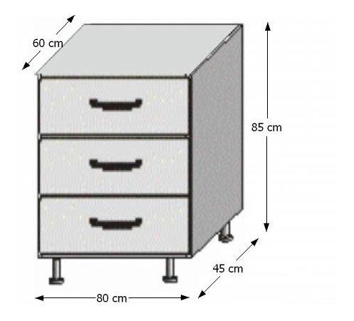 Donji kuhinjski ormarić Igo New D 80 S3 