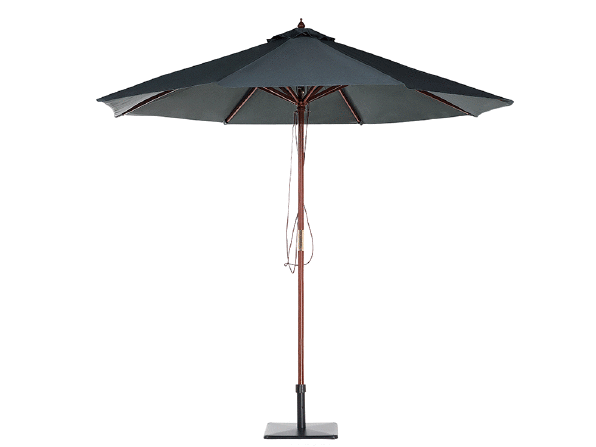 Umbrelă de grădină 270 cm TRATORIA II (lemn) (gri închis)