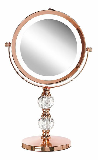 Makeup zrkadlo ø 18 cm Clair (ružovozlatá)