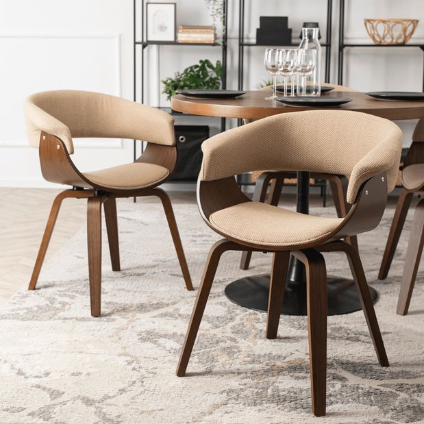 Étkezőszék Generosas 2 (bézs + dió) 