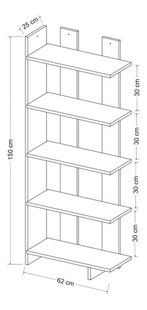 Raft Bulote (alb + stejar zafir) 