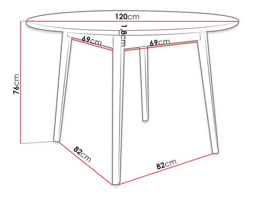 Jedálenský stôl Botiler FI 120 (čierna) *výpredaj