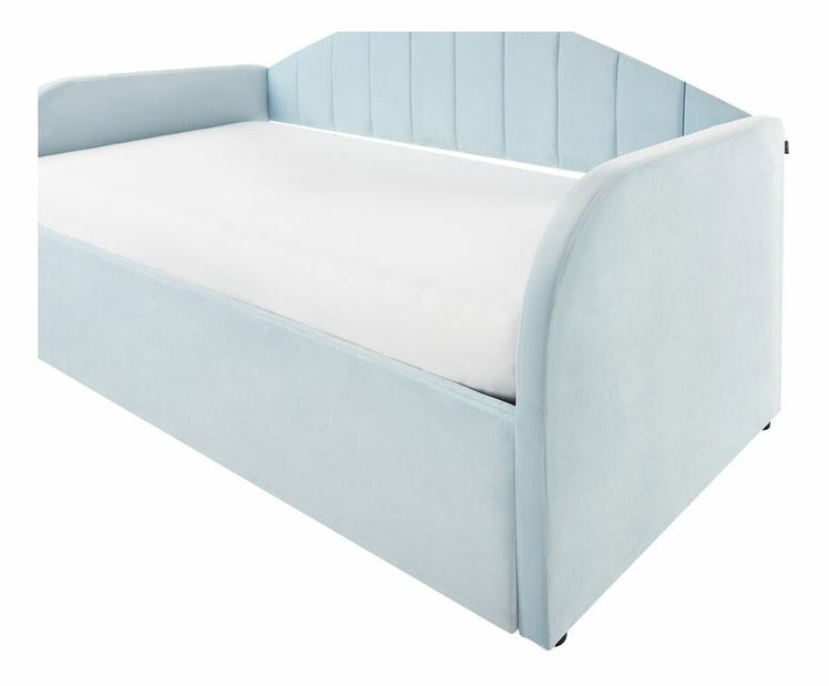 Jednolôžková posteľ 200 x 90 cm Eithan (modrá) (s roštom)