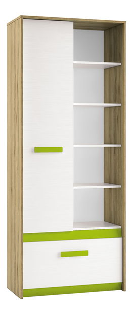 Polcos szekrény Best 03 Vad tölgy + Fehér