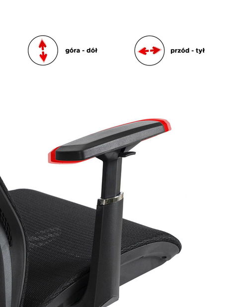 Fotoliu birou Legion (negru) 