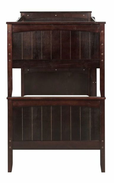 Krevet na kat 90 cm Alf (tamno drvo) (s podnicom)