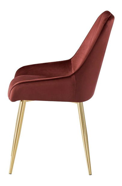 Scaun sufragerie Soddy (bordo + auriu) 