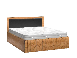 Bračni krevet 160 cm Figaro 12 (s podnicom) (hrast karamel)