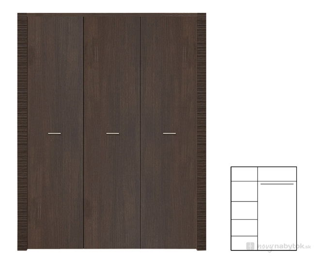 Ruhásszekrény Raguel SZF3D/21/17