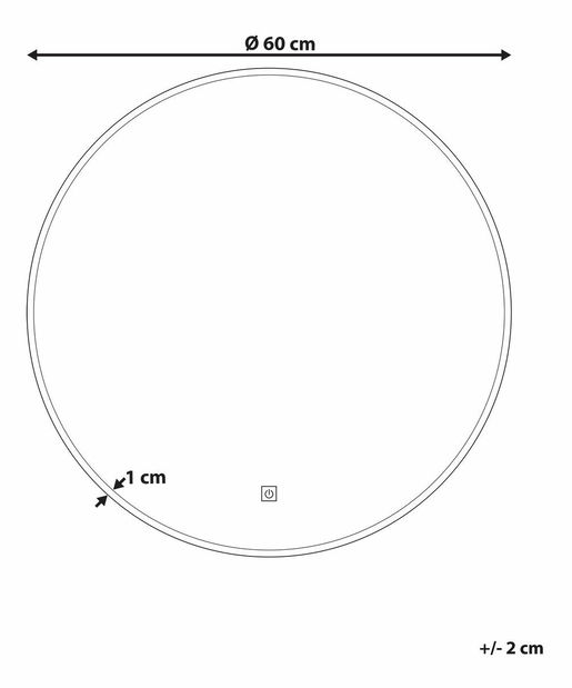 Nástenné zrkadlo Cindy (strieborná)