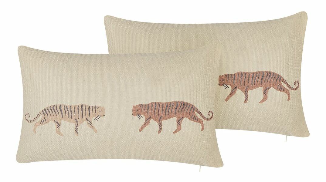 Set 2 ukrasna jastuka 30 x 50 cm Niere (bež)