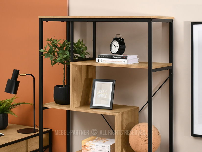 Raft Harp B (stejar + negru)