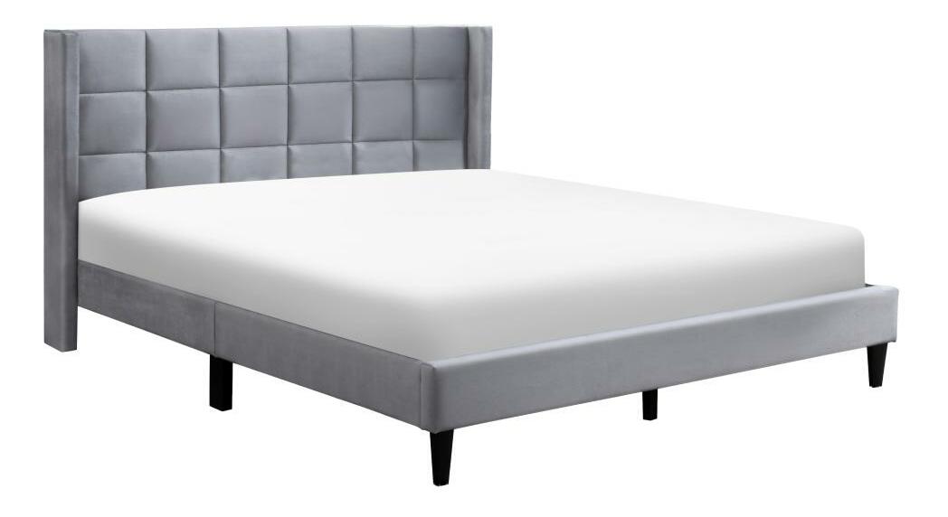 Pat matrimonial 160x200 cm Baletto (gri)Velvet țesătură)