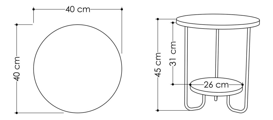Príručný stolík Bosilo (dub) 