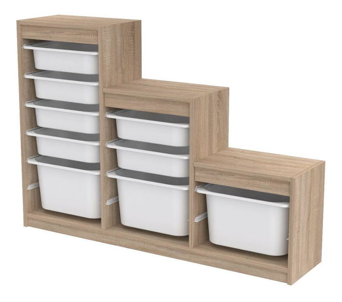 Organizator za igračke Dremonka 9 (hrast sonoma + bijela)