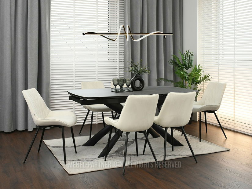 Scaun Aron (crem + negru)