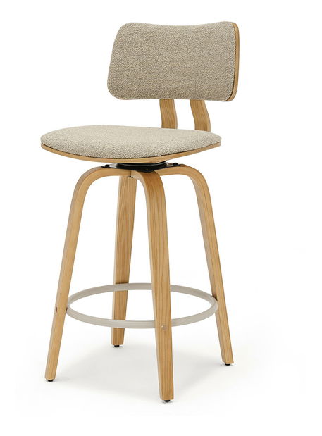 Scaun bar CH64 (bej + stejar)