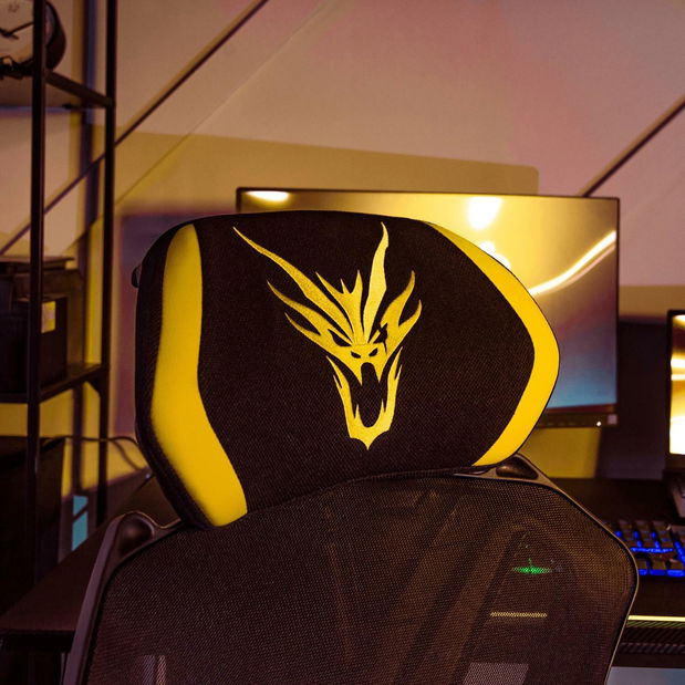 Herné kreslo Mananera (čierna + žltá) 