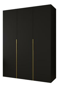 Ormar za garderobu 150 cm Alice 1 (crna + zlatna)