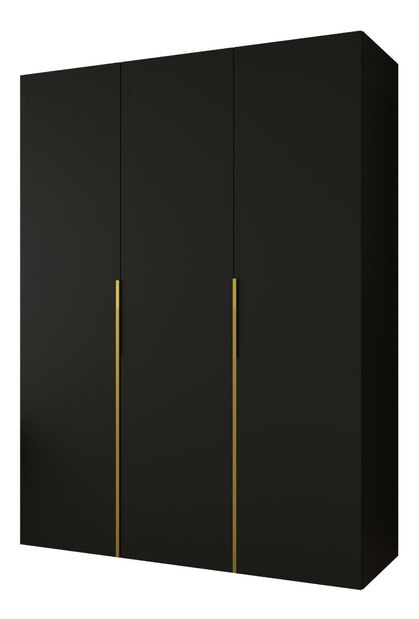 Ormar za garderobu 150 cm Alice 1 (crna + zlatna)