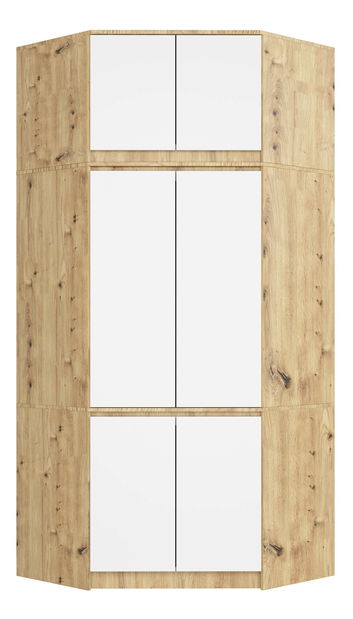 Suprastructură dulap Deportiva (stejar artisan + alb)