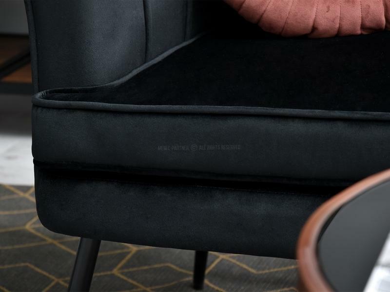 Canapea Etimee S (negru + auriu)