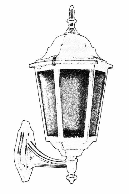 Vonkajšie nástenné svietidlo Benjamen (čierna)