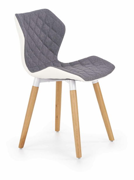 Blagovaonska stolica Ken (bijela + siva)