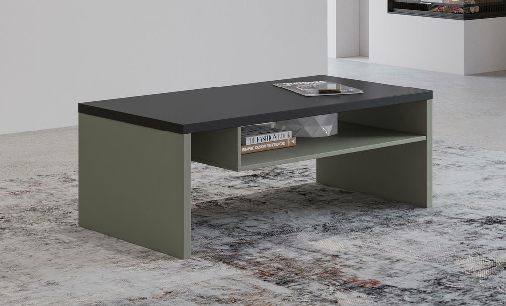 Konferenčný stolík Crossroad G99 (borovica zelená + čierna)