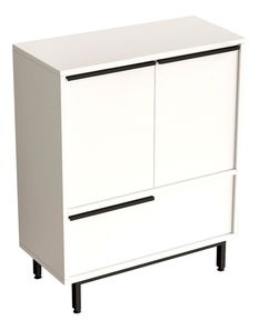 Kuchynská skrinka Otto 8 A (biela + čierna)