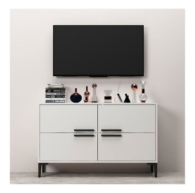 TV asztal/szekrény Kipobu (fehér) 
