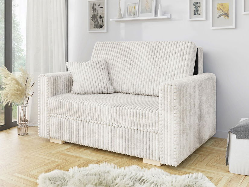 Sofa na razvlačenje Clovea Piano II (bijela) (s prostorom za odlaganje)