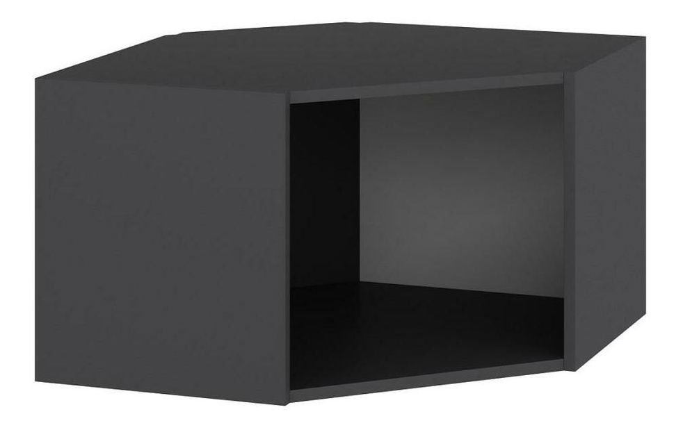 Rohová závesná skrinka Bubose 5 (antracit + dore) 