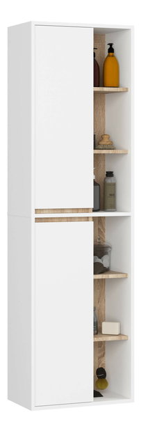 Set mobilier baie Vambos luxe (alb + stejar sonoma)