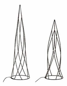 LED dekorációs karácsonyfa készlet (2 db.) Neiza (fekete)