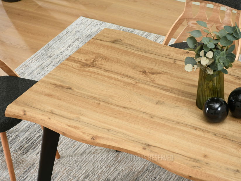 Étkezőasztal Maui (tölgy + fekete)