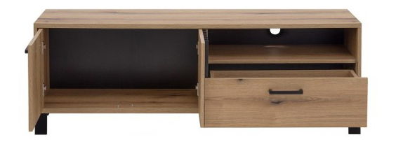 TV stolík/skrinka Neo NE1 (dub evoke + čierna matná)