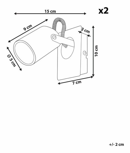 Set 2 buc iluminat de perete Killi (alb)