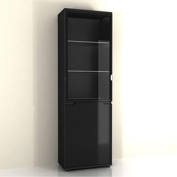 Vitrină Aberdovey AS 10 (Negru) (cu iluminat)