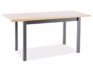 Jedálenský stôl Amonet 140 (čierna + dub artisan) (pre 4 až 6 osôb)