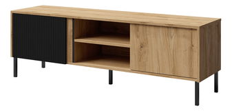 Masă TV/Dulap Munkki 6 (stejar + negru)