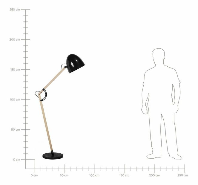 Állólámpa Heft (fekete)