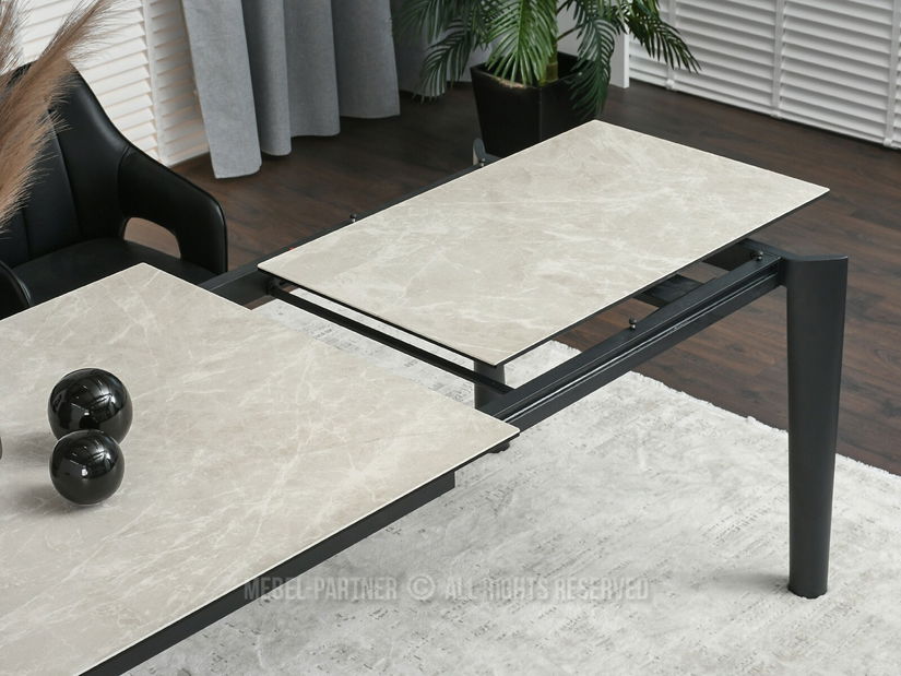 Jedálenský stôl Tornado (krémová + čierna)