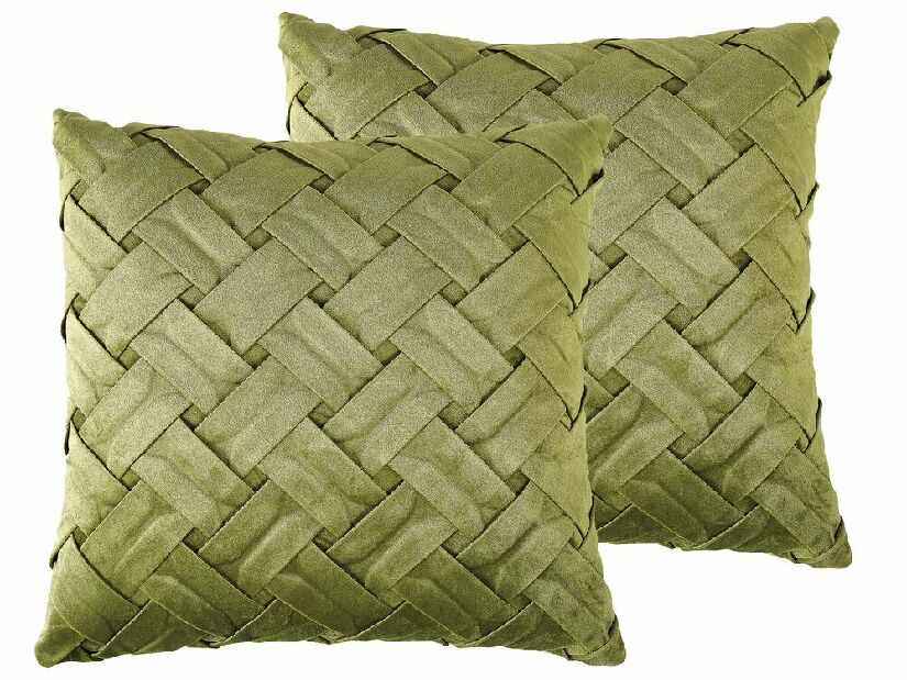 Set 2 buc perne decorative 45 x 45 cm Narcis (verde)