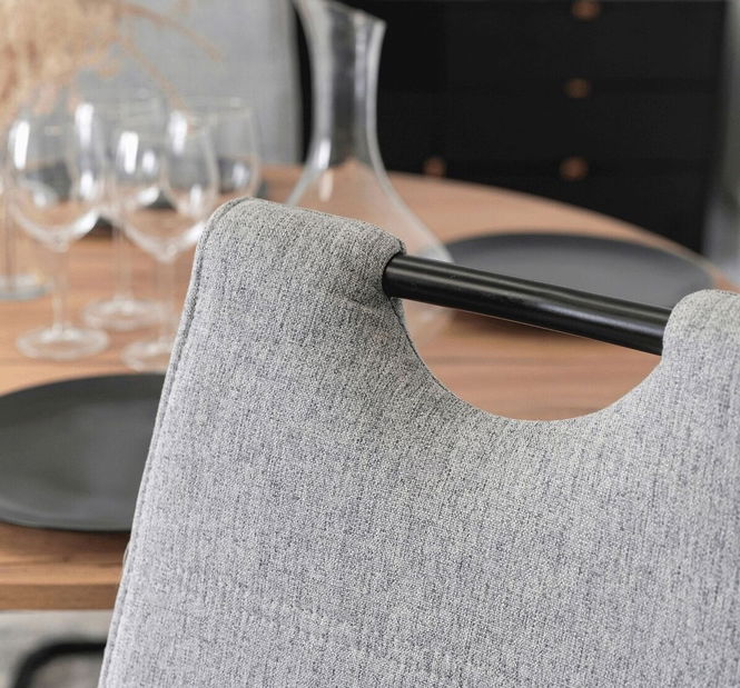 Jedálenská stolička Lesione (sivá + čierna) 