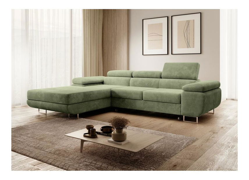 Kutna garnitura Grande (L) (morska zelena + krom)