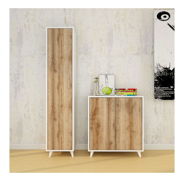 Előszoba fal Fix (tölgy + fehér)