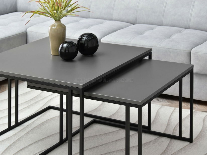 Set solića za kavu (2 kom.) Destapamos (grafit + crna)